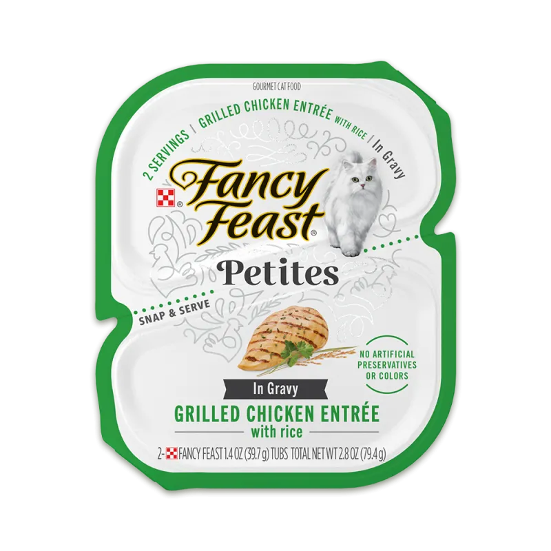 Alimento húmedo para gatos Fancy Feast® Petites de pollo asado y arroz en salsa