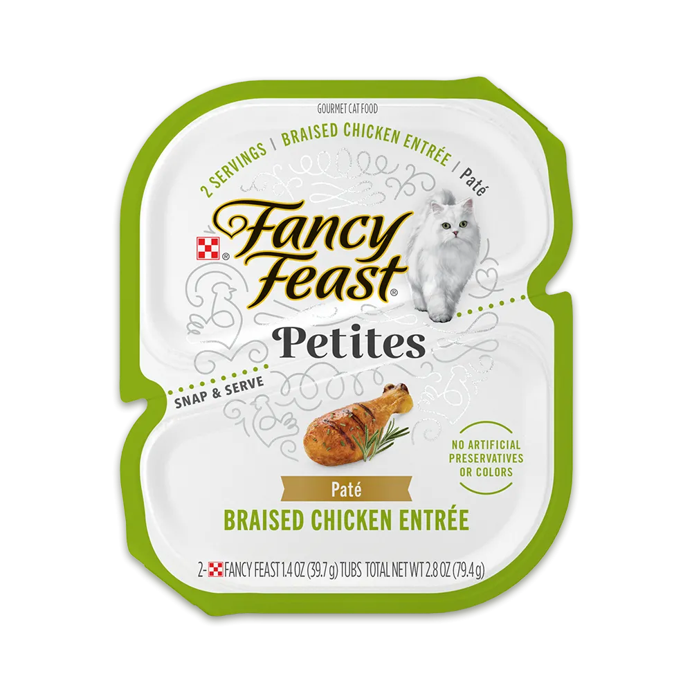 Fancy Feast Petites Braised Chicken Entrée Paté Wet Cat Food