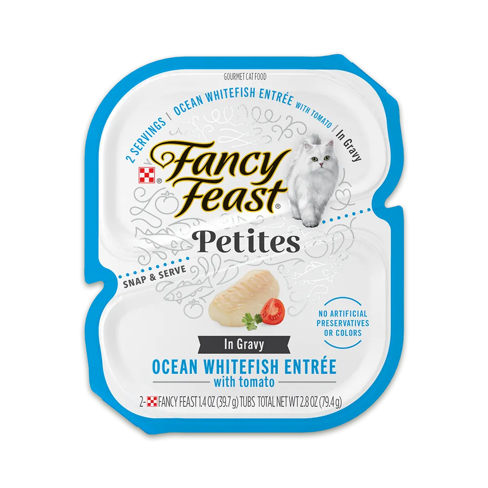 Fancy Feast Petites Ocean Whitefish Entrée With Tomato In Gravy Wet Cat Food