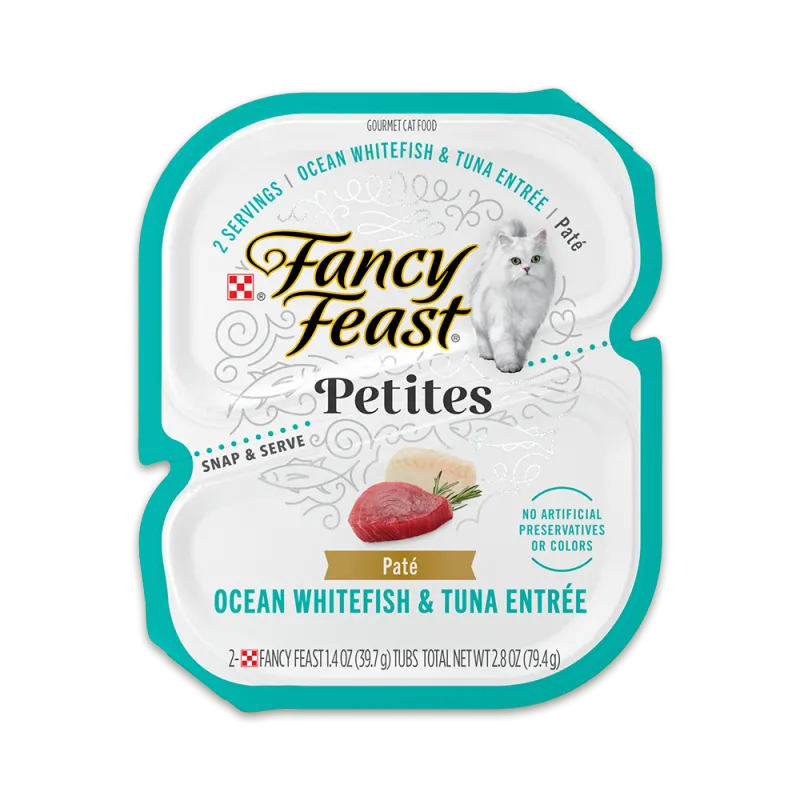 Alimento húmedo para gatos Fancy Feast Petites de paté de atún y pescado blanco marino