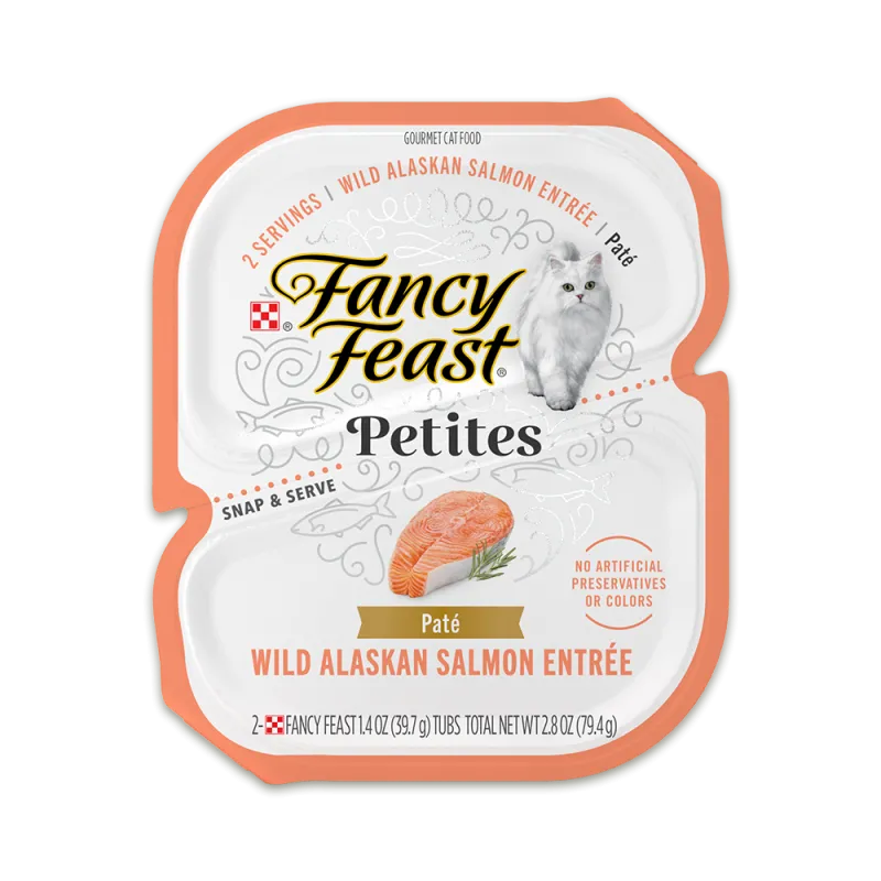 Alimento húmedo para gatos Fancy Feast Petites de paté de salmón salvaje de Alaska