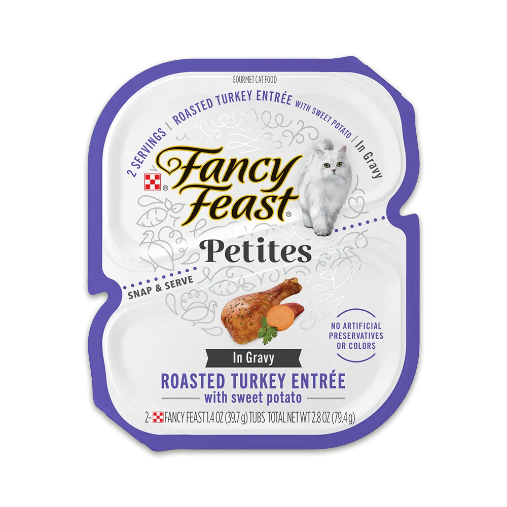 Fancy Feast Petites Roasted Turkey Entrée with Sweet Potato in Gravy Wet Cat Food