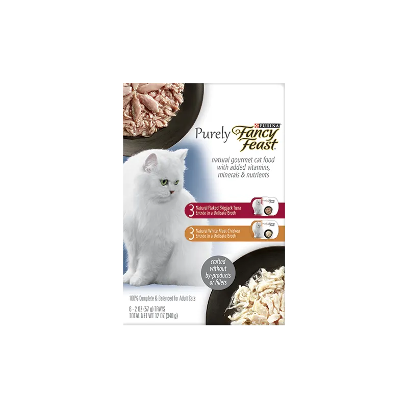 Paquete surtido de 6 unidades de alimento húmedo para gatos Fancy Feast® puramente natural