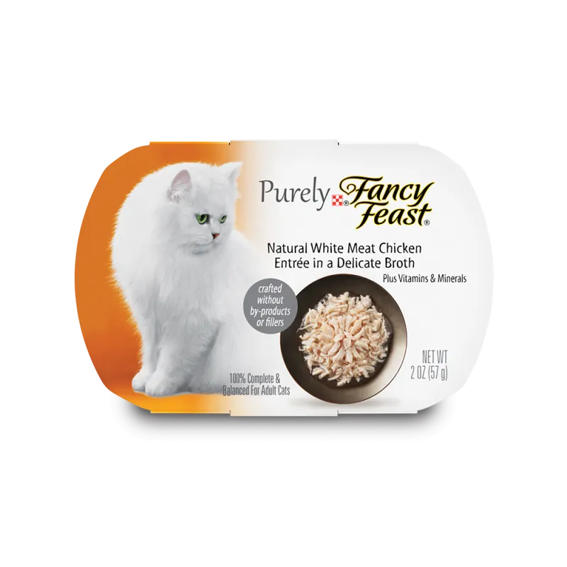 Alimento húmedo para gatos Fancy Feast® Purely Fancy Feast® de carne natural de pollo en un caldo sofisticado