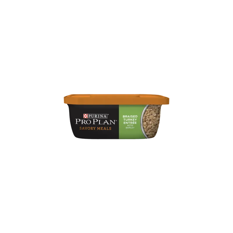 Pro Plan Savory Meals Braised Turkey Entrée With Barley Wet Dog Food