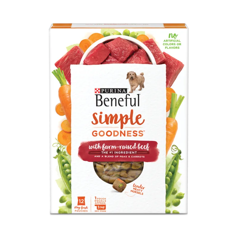 Alimento balanceado blando para perros con carne de res campera Beneful Simple Goodness