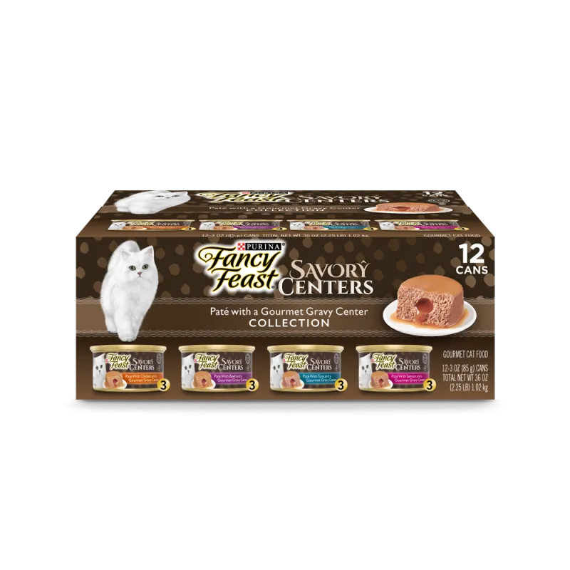 Fancy Feast® Savory Centers Wet Cat Food Paté Variety Pack - 12 Cans