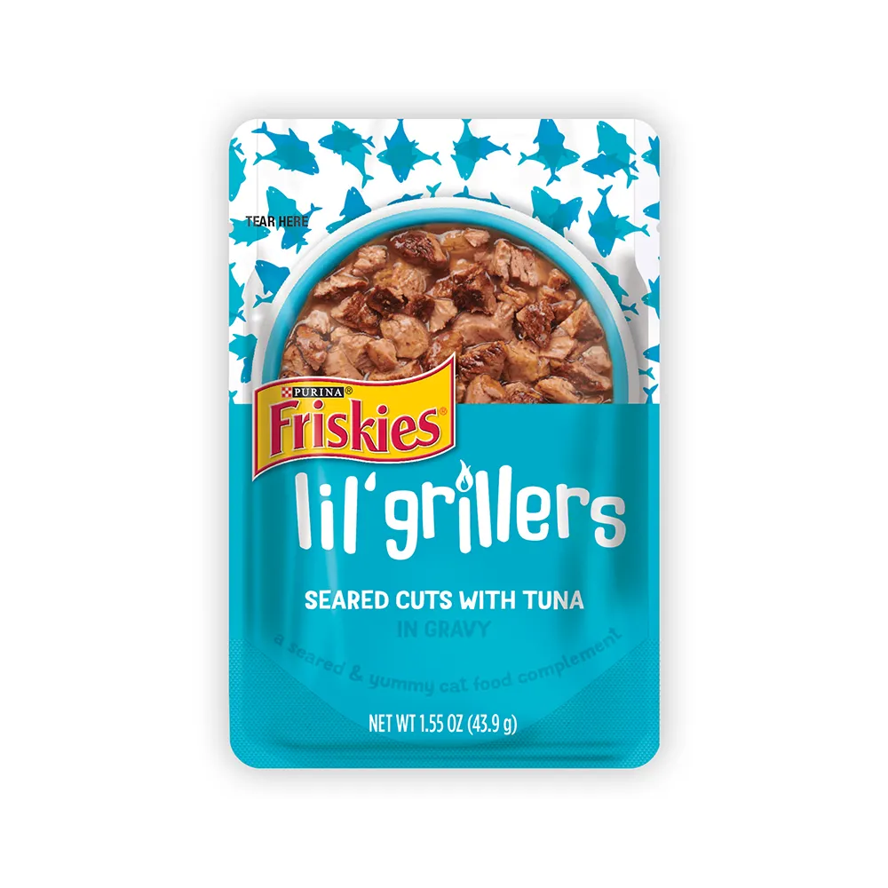 Friskies Lil' Grillers Seared Cuts With Tuna In Gravy Cat Food Complement