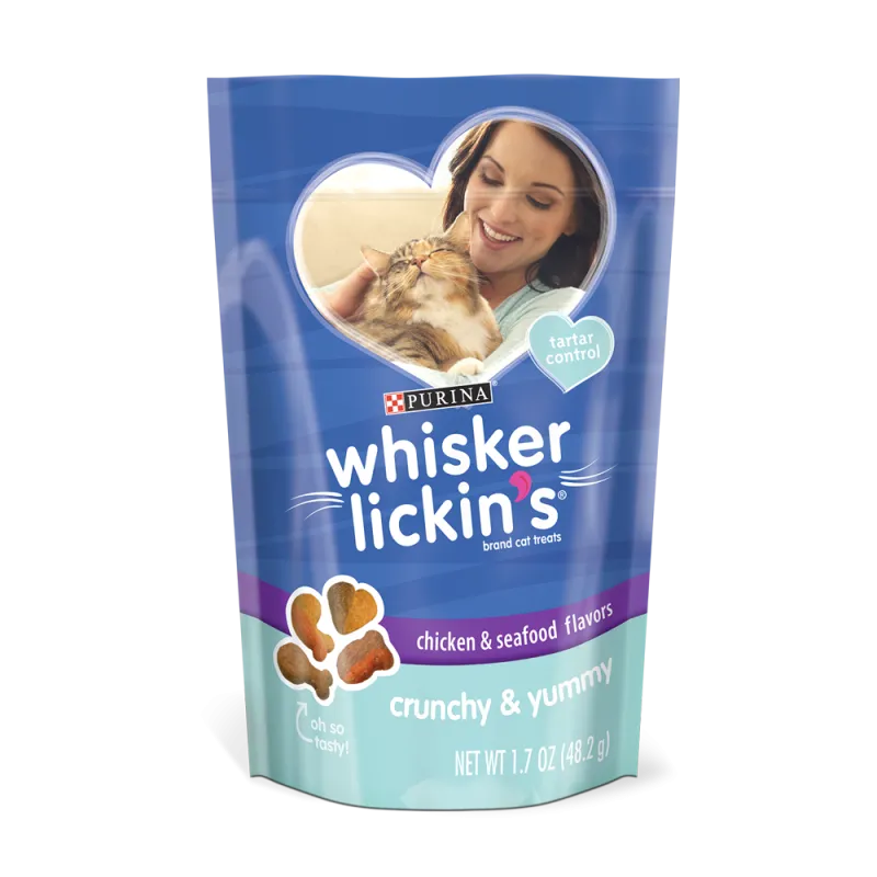 Whisker Lickin's Crunchy & Yummy Chicken & Seafood Cat Treats