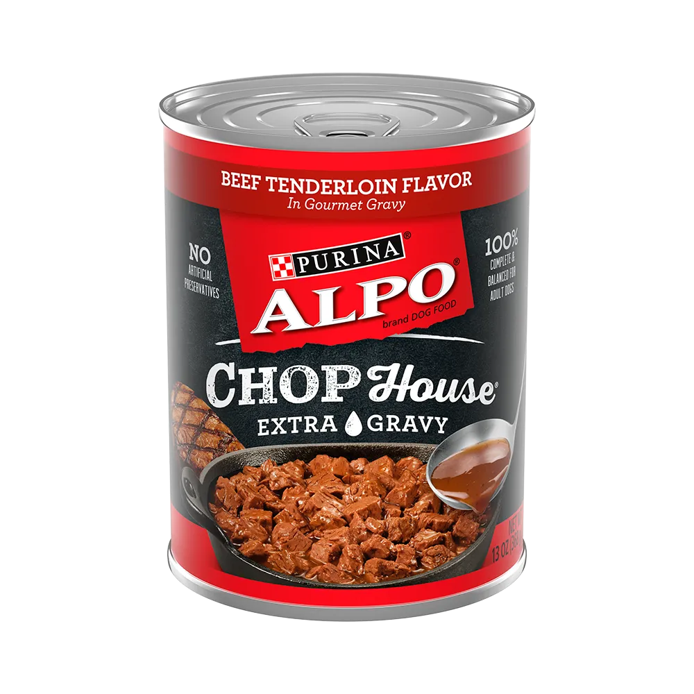 Purina ALPO Chop House Beef Tenderloin Flavor in Gourmet Gravy Wet Dog Food