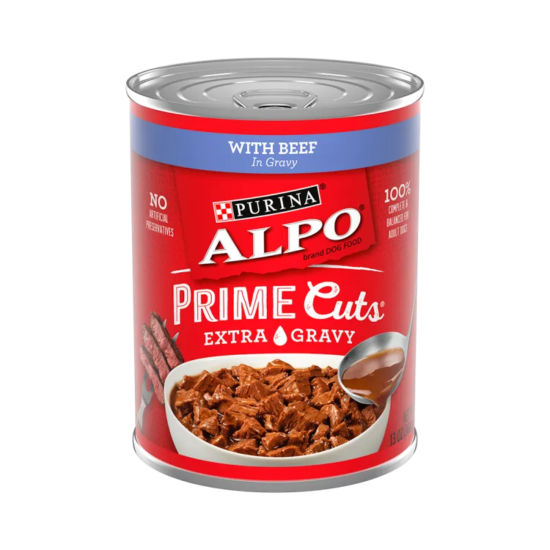 Alimento húmedo para perros Purina ALPO Prime Cuts® con carne de res en salsa preparada con jugo de cocción