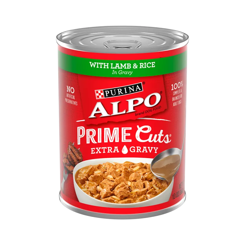 Alimento húmedo para perros Purina ALPO Prime Cuts® con cordero y arroz en salsa preparada con jugo de cocción