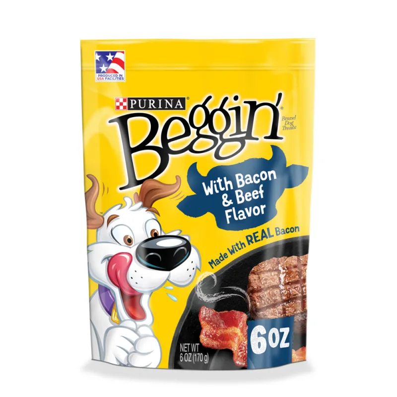 Bocadillos para perros Beggin’ con sabor a tocino y carne de res