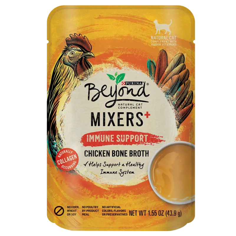 Beyond Mixers+ Immune Support Chicken Bone Broth for Cats