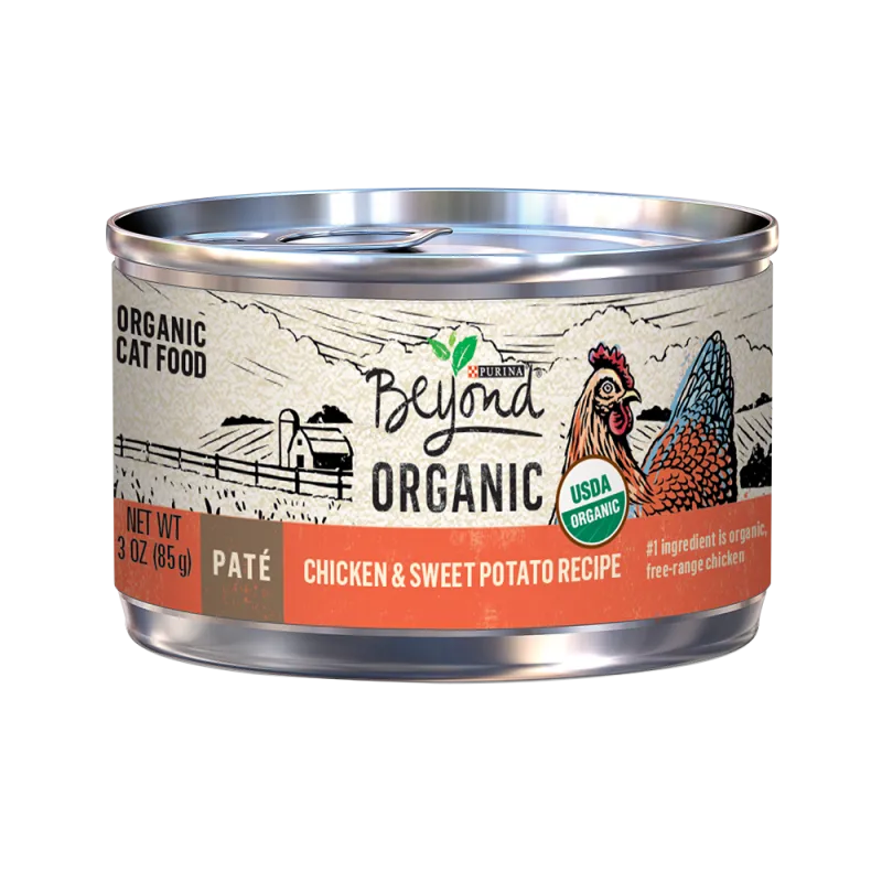 Beyond Organic Chicken & Sweet Potato Recipe Paté Natural Wet Cat Food 