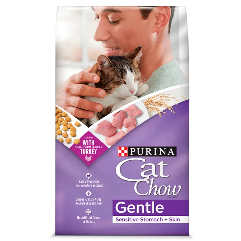 Alimento seco para gatos con estómago y piel sensibles Cat Chow Gentle