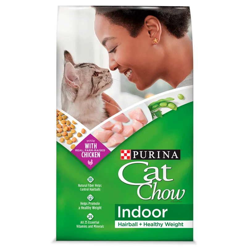 Cat Chow para gatos domésticos: control de bolas de pelo y peso saludable