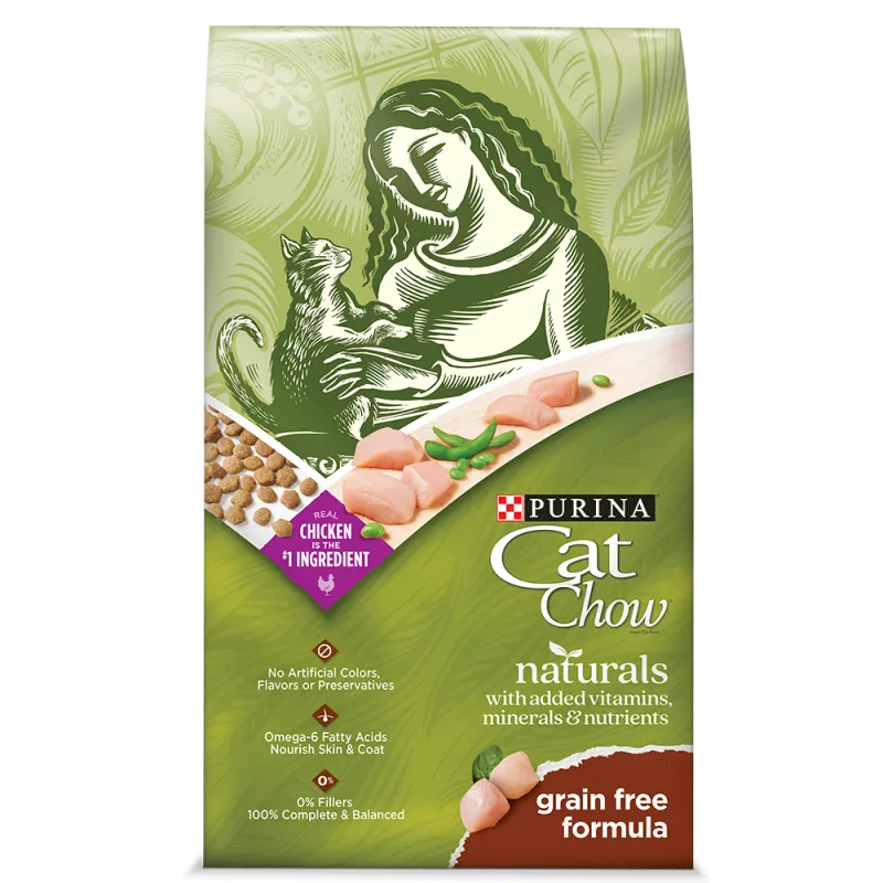 Alimento para gatos Cat Chow Naturals sin cereales con vitaminas, minerales y nutrientes adicionales