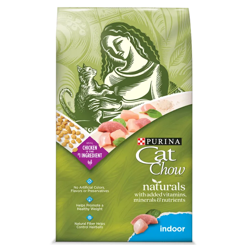 Cat Chow Naturals con vitaminas, minerales y nutrientes adicionales para gatos domésticos