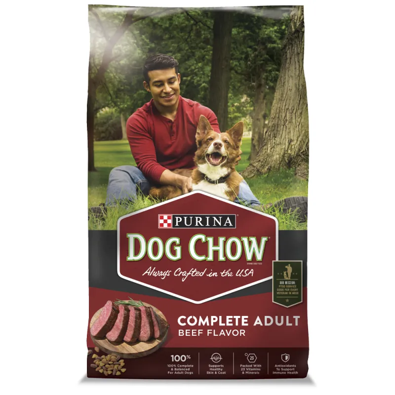 Alimento seco completo sabor a carne de res para perros adultos Purina Dog Chow