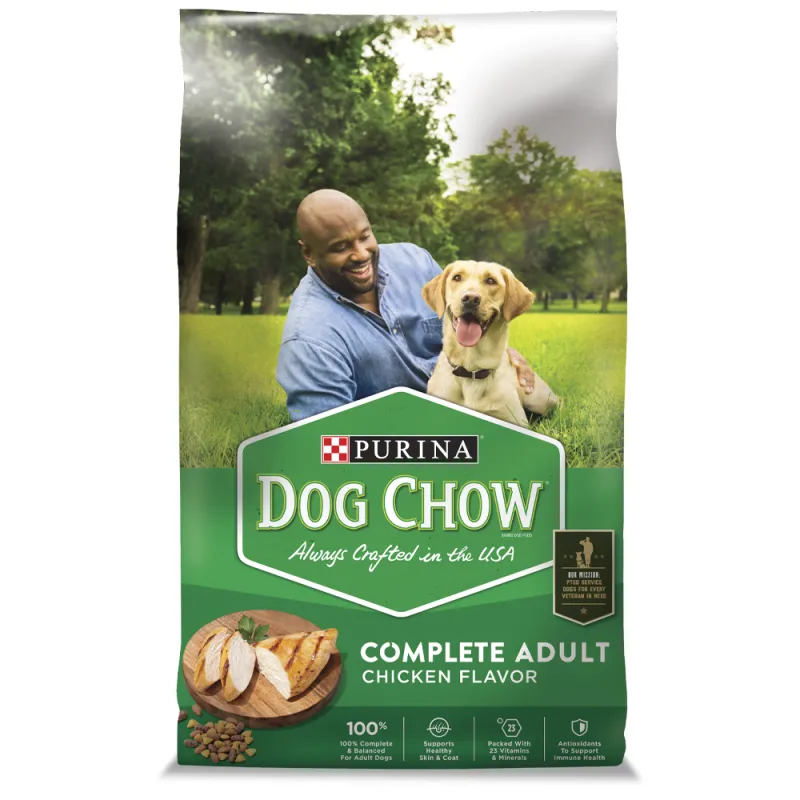 Alimento seco para perros Purina Dog Chow completo con sabor a pollo para perros adultos