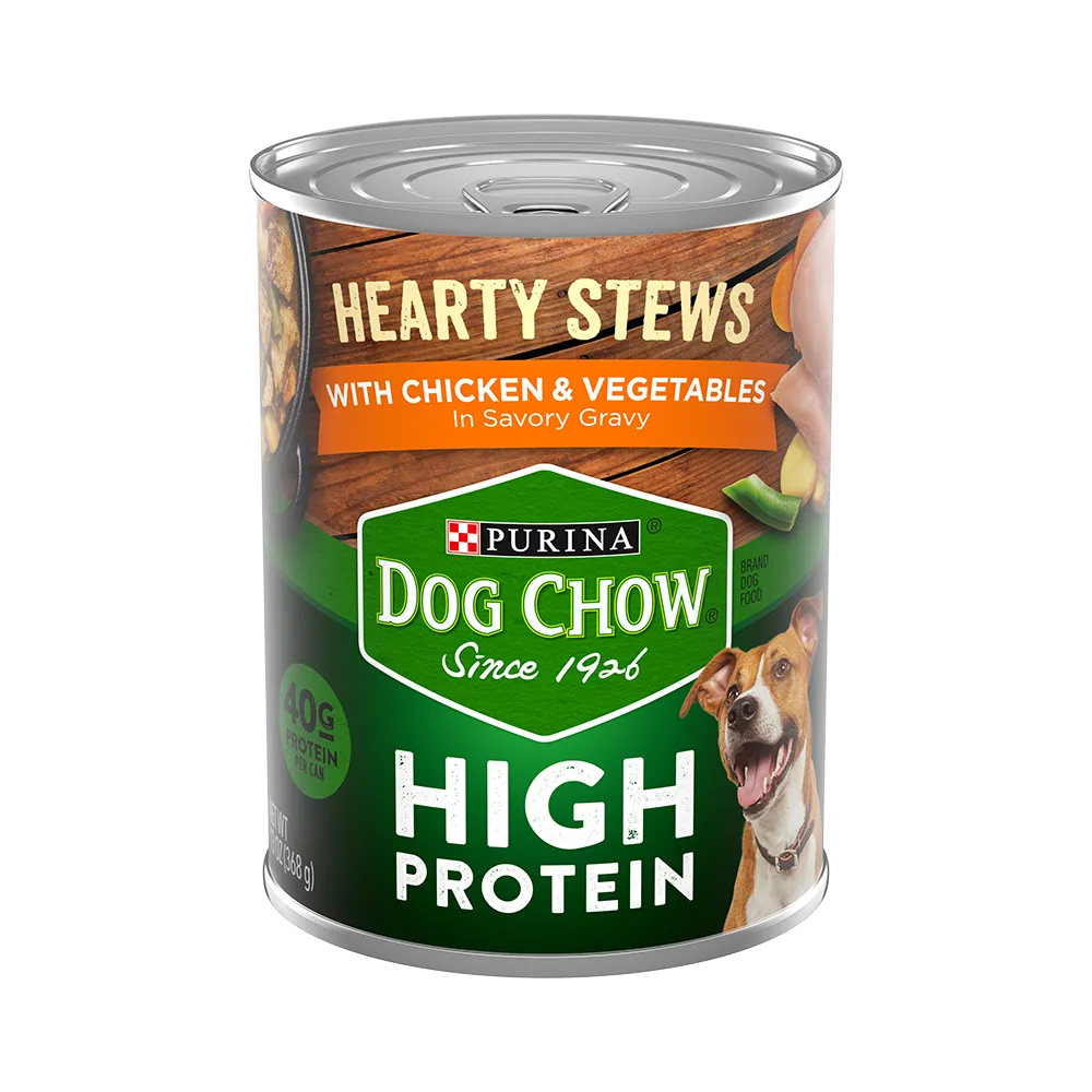 Purina Dog Chow High Protein Hearty Stews With Chicken & Vegetables In Savory Gravy