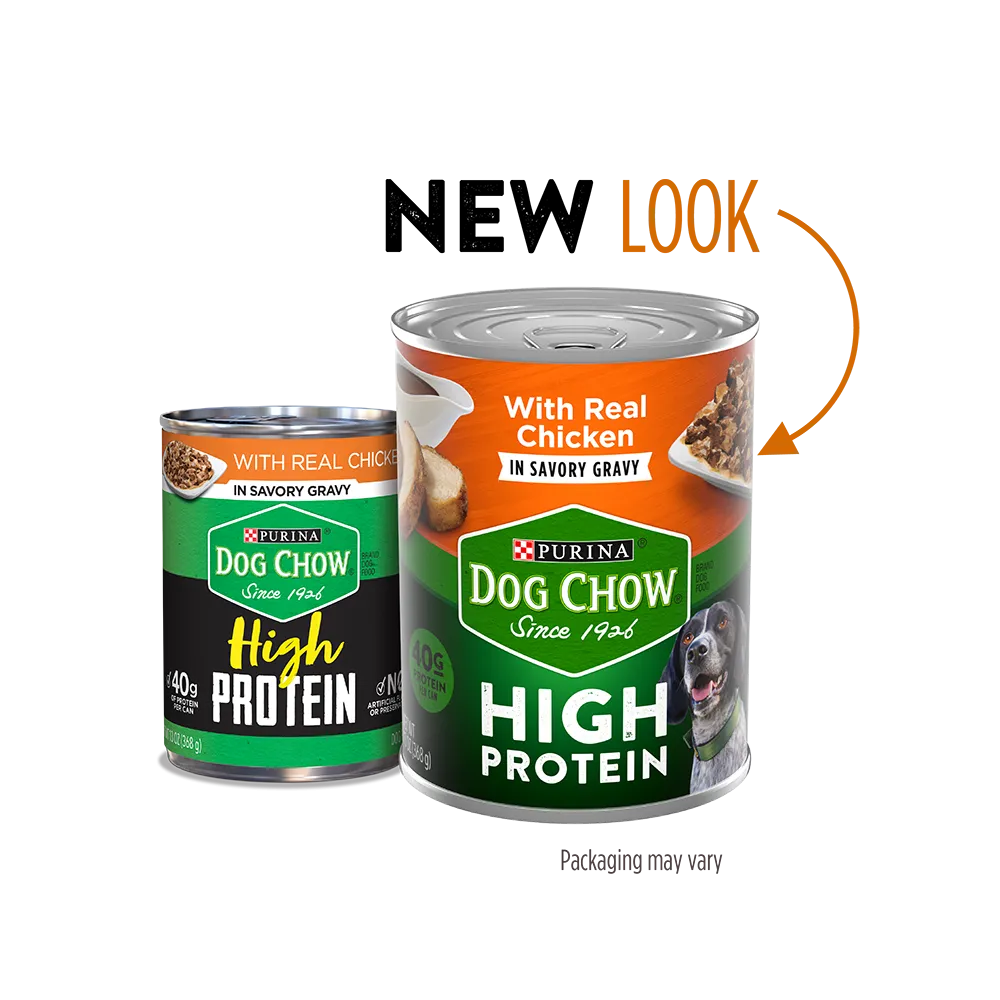 Purina Dog Chow High Protein Wet Dog Food With Chicken In Savory Gravy