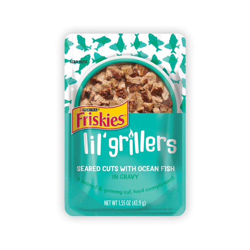 Friskies Lil' Grillers Seared Cuts With Ocean Fish In Gravy Cat Food Complement