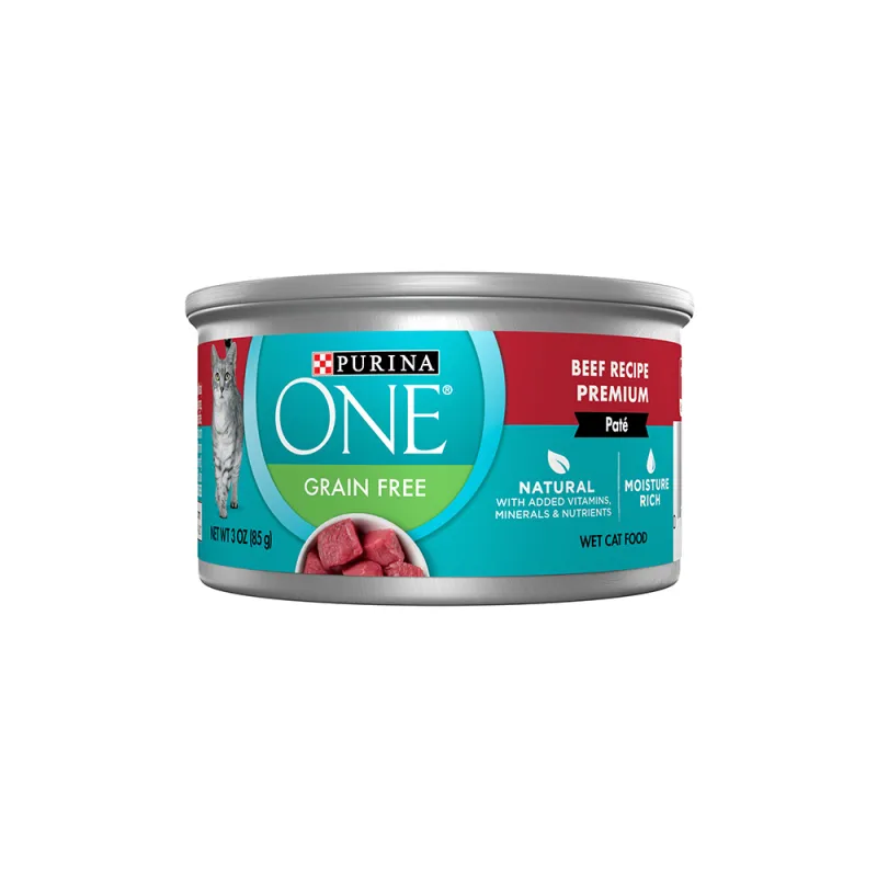 Purina ONE Grain Free Beef Wet Cat Food Recipe