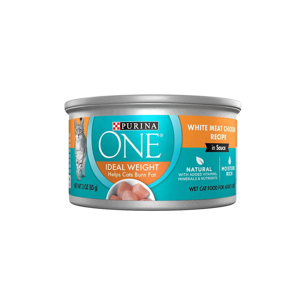 Purina ONE Ideal Weight White Meat Chicken Recipe in Sauce Wet Cat Food