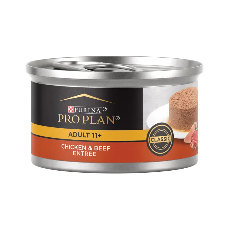 Pro Plan Senior Adult 11+ Chicken & Beef Entrée Classic Wet Cat Food