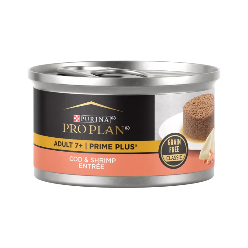 Pro Plan PRIME PLUS Senior Adult 7+ Cod & Shrimp Entrée Classic Wet Cat Food