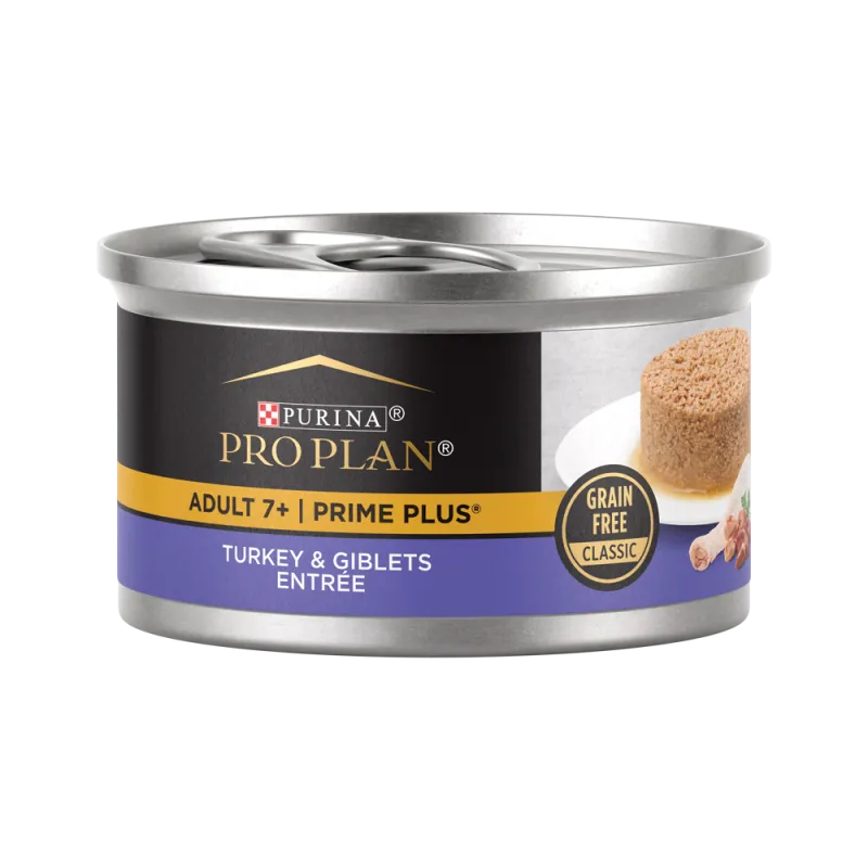 Pro Plan PRIME PLUS Senior Adult 7+ Turkey & Giblets Entrée Classic Wet Cat Food