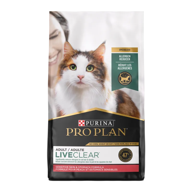 Pro Plan LiveClear Allergen Reducing Sensitive Skin & Stomach Turkey Formula Dry Cat Food