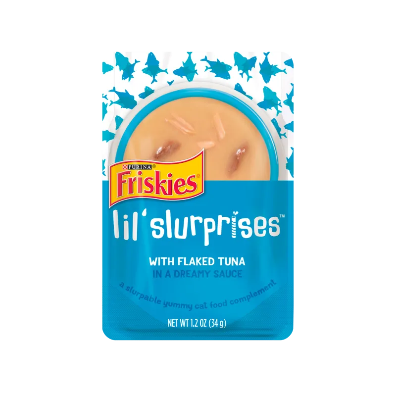 Friskies Lil' Slurprises With Flaked Tuna in a Dreamy Sauce Cat Food Complement