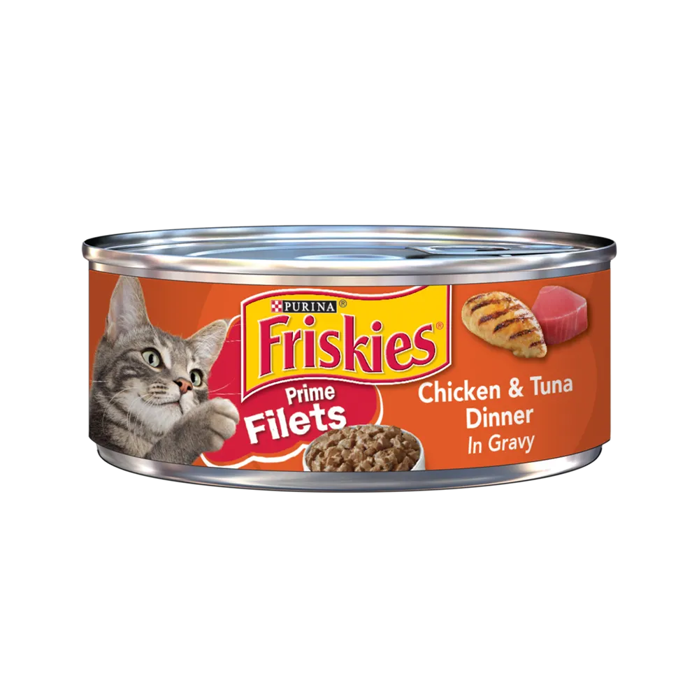 Friskies Prime Filets Chicken & Tuna Dinner In Gravy Wet Cat Food