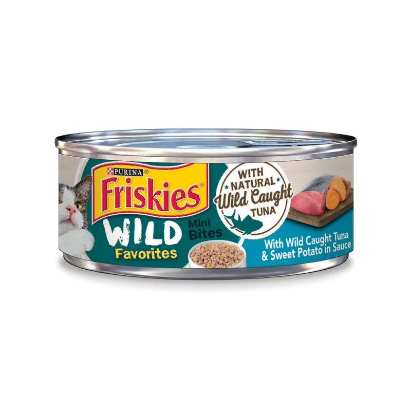 Friskies Wild Favorites Mini Bites With Wild Caught Tuna & Sweet Potato In Sauce Wet Cat Food