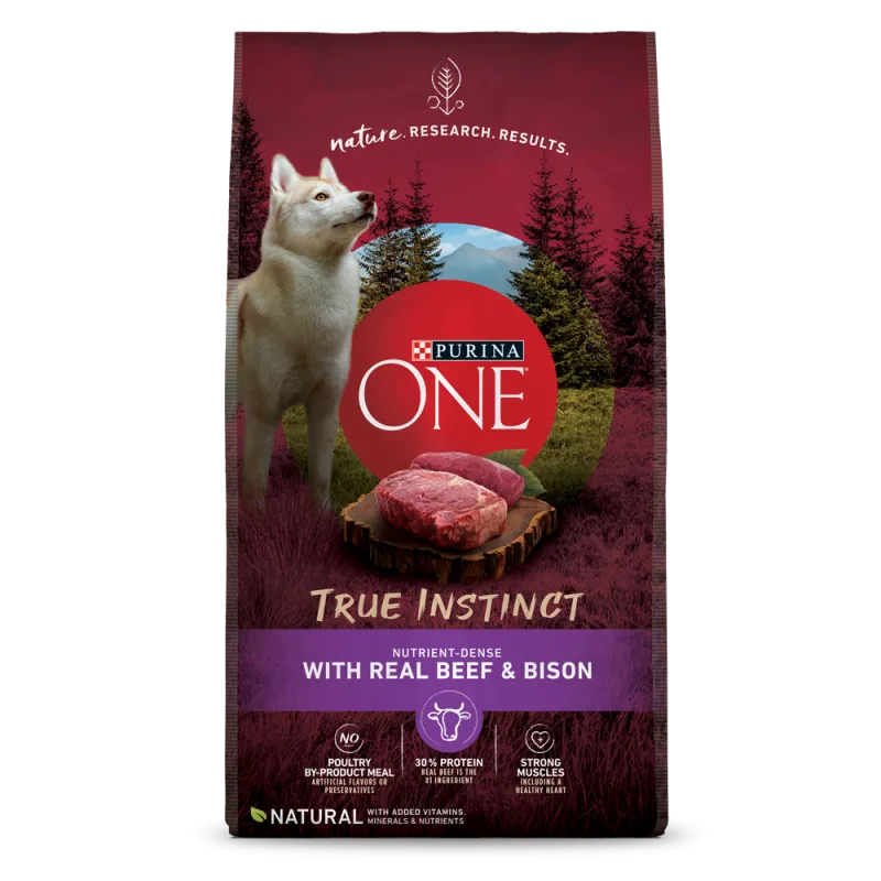 Alimento para perros con carne real de res y de bisonte Purina ONE® True Instinct