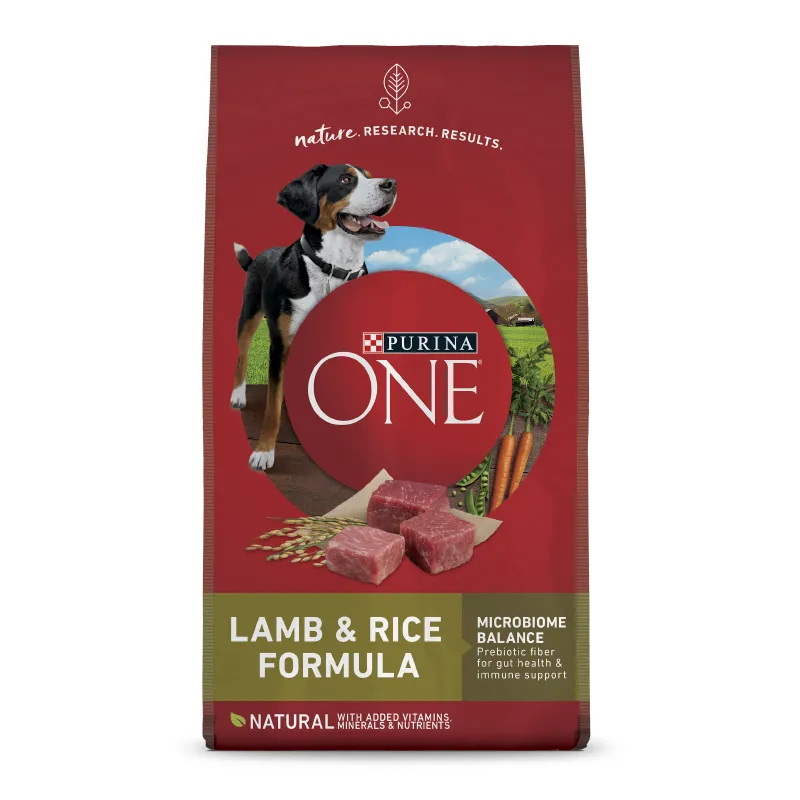 Alimento seco con carne de cordero y arroz para perros Purina ONE®