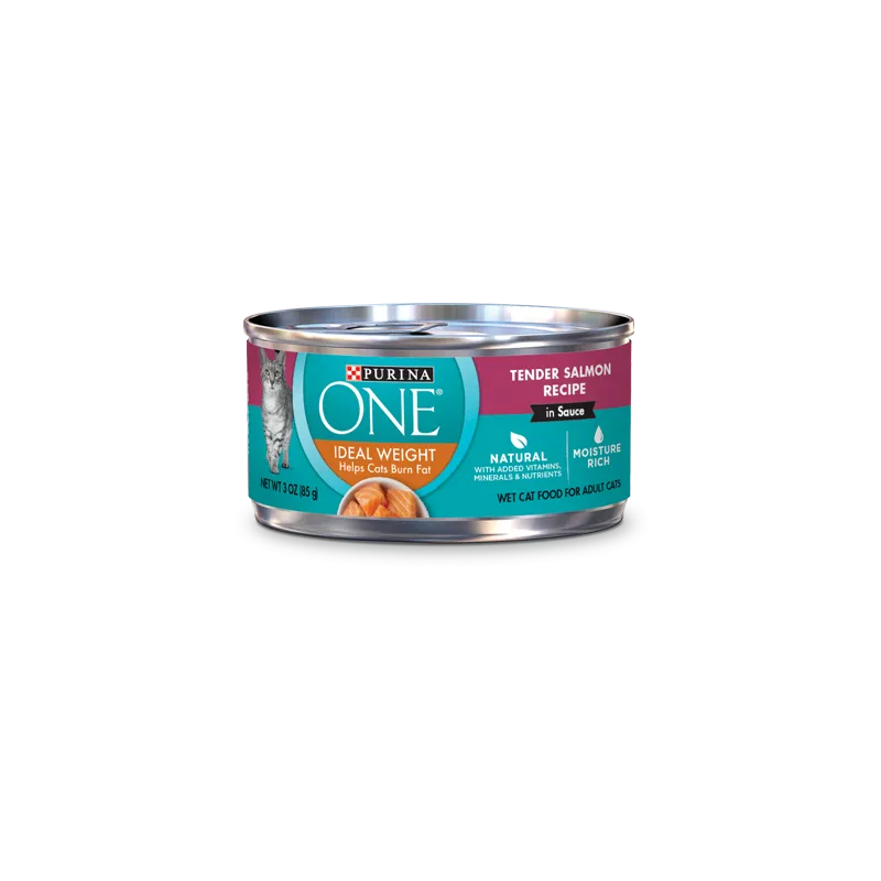 Alimento húmedo para gatos de salmón tierno en salsa para mantener un peso ideal Purina ONE®