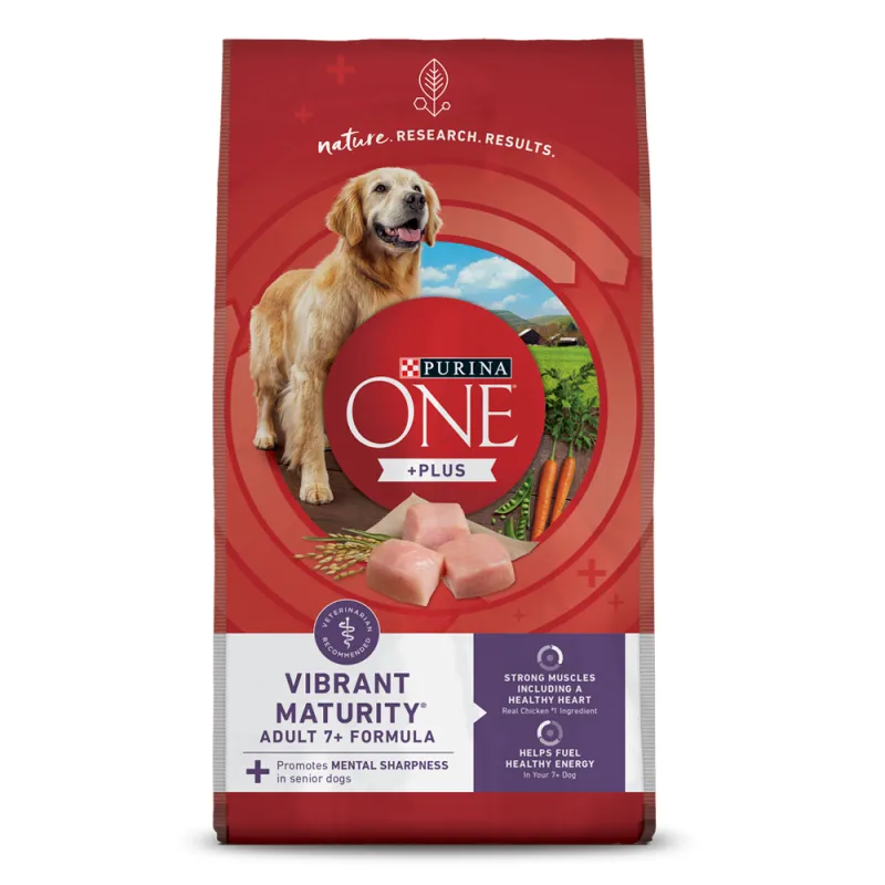 Alimento seco para perros adultos de más de 7 años Purina ONE® +Plus Vibrant Maturity®