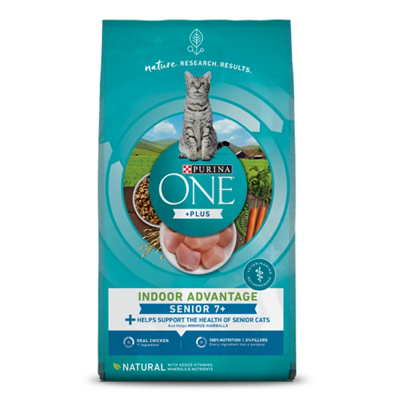 Purina ONE +Plus Indoor Advantage Senior 7+ Dry Cat Food