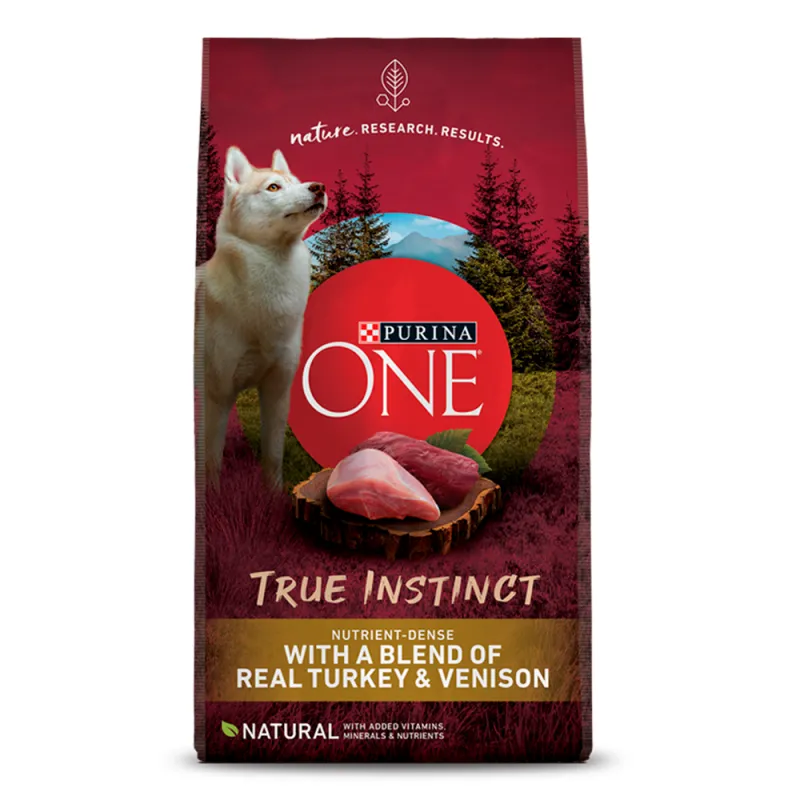 Alimento para perros Purina ONE® True Instinct con mezcla de pavo y venado de verdad