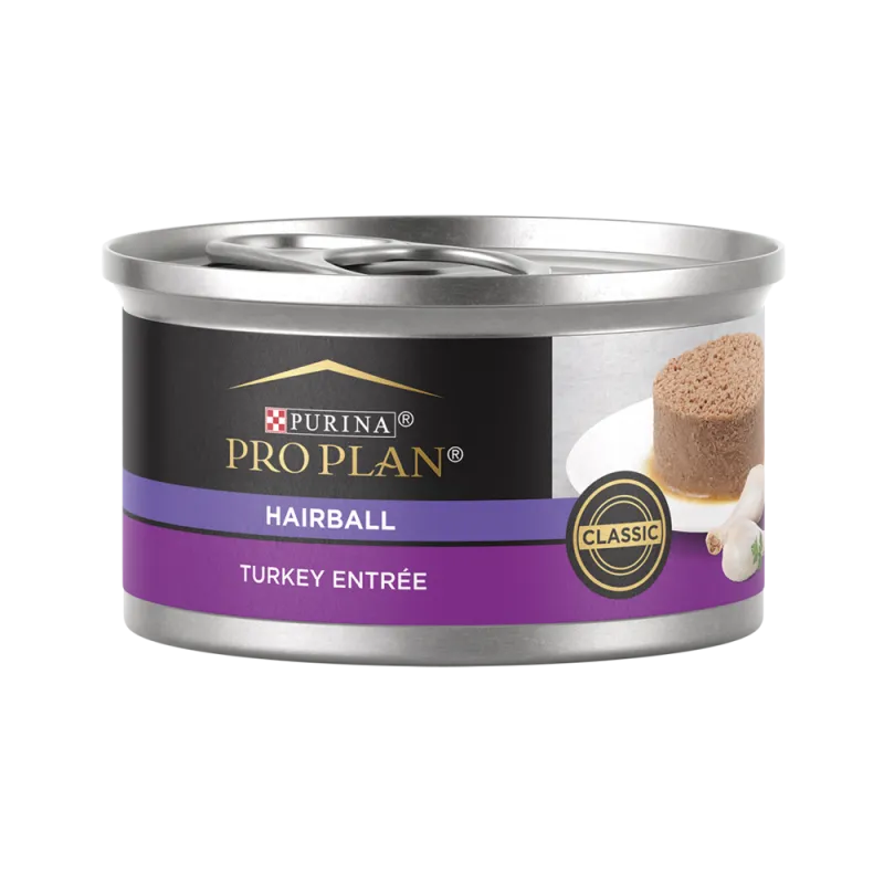 Pro Plan Hairball Turkey Entrée Classic Wet Cat Food