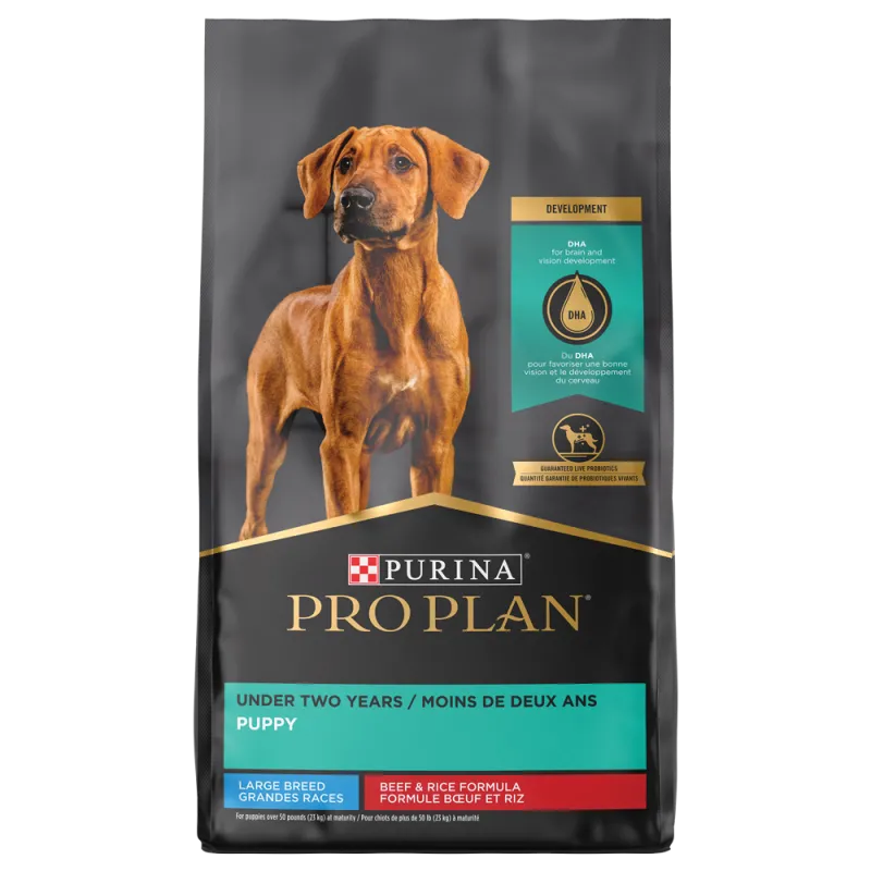 Pro Plan Large Breed Beef & Rice Probiotic Dry Puppy Food