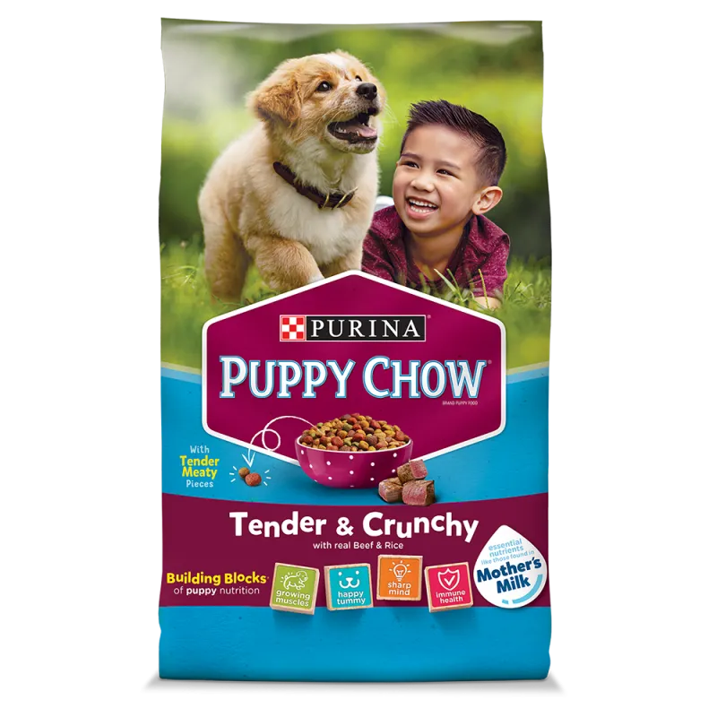 Puppy Chow Alimento balanceado para cachorros con trozos tiernos y crocantes