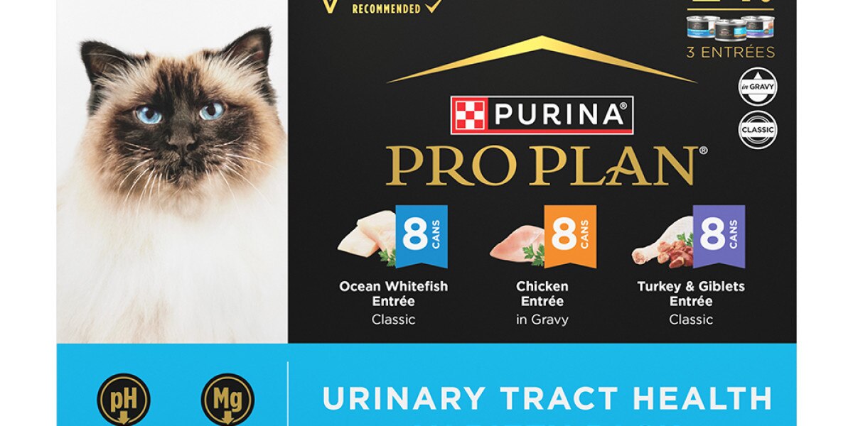 Pro Plan Urinary Tract Health Chicken, Ocean Whitefish, Turkey & Giblets Wet Cat Food Variety Pack 24 Count