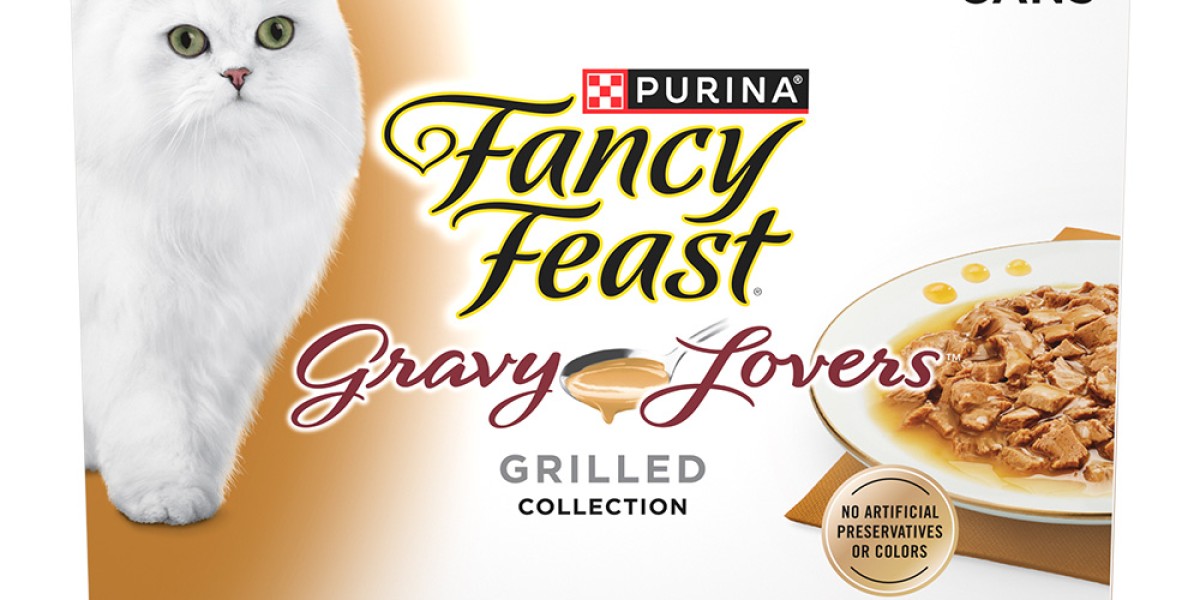 Purina Fancy Feast Gravy Lovers Poultry and Beef Grilled Gourmet Wet Cat Food Variety Pack 30 Count