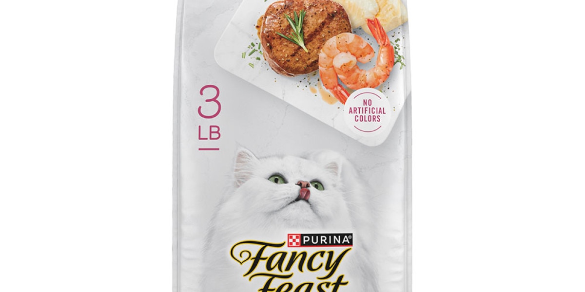 Purina Fancy Feast Dry Cat Food Filet Mignon Flavor With Seafood & Shrimp