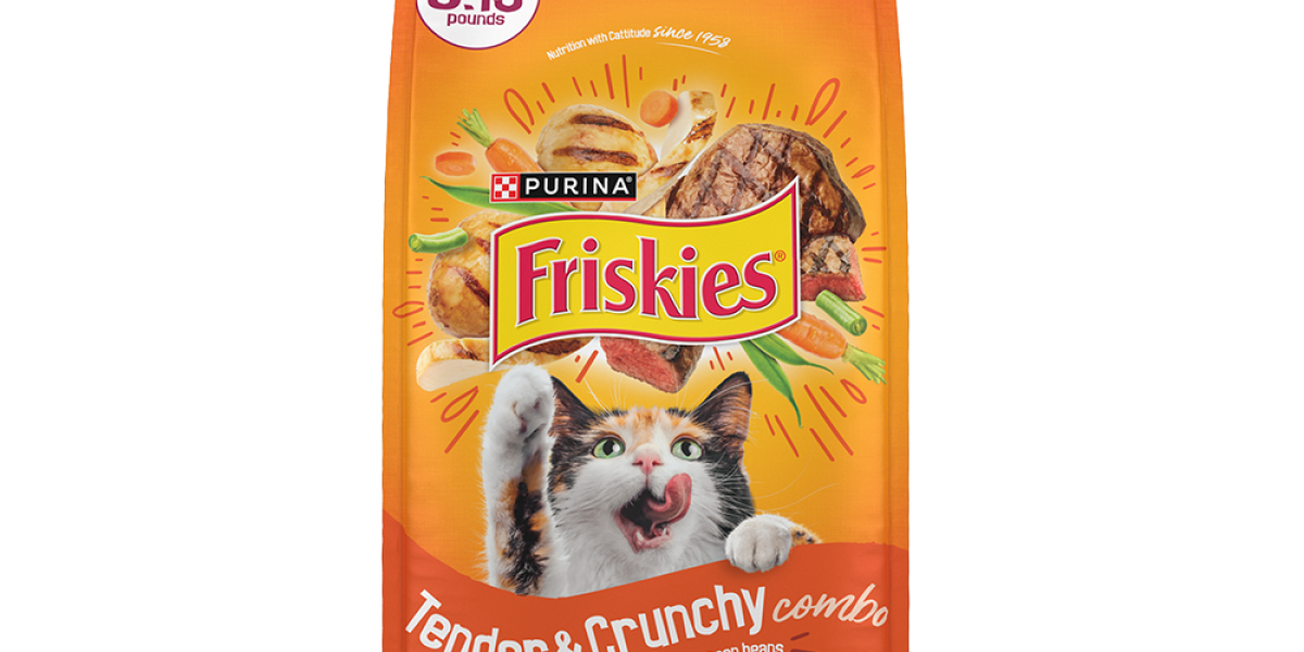 Friskies Tender & Crunchy Combo Dry Cat Food With Flavors of Chicken, Beef, Carrots & Green Beans